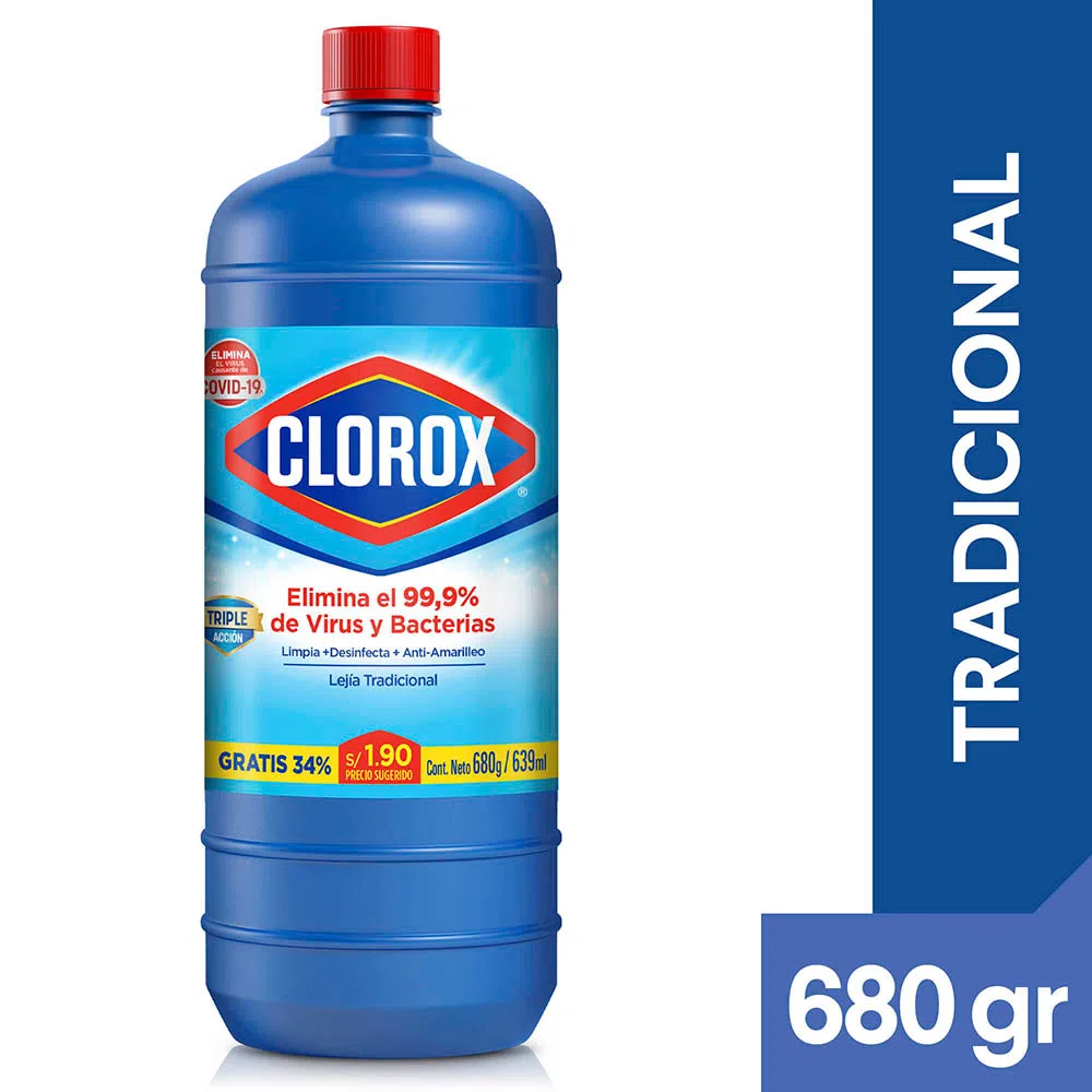 CLOROX LEJIA TRADICIONAL 345GR – Estrella Supermercados